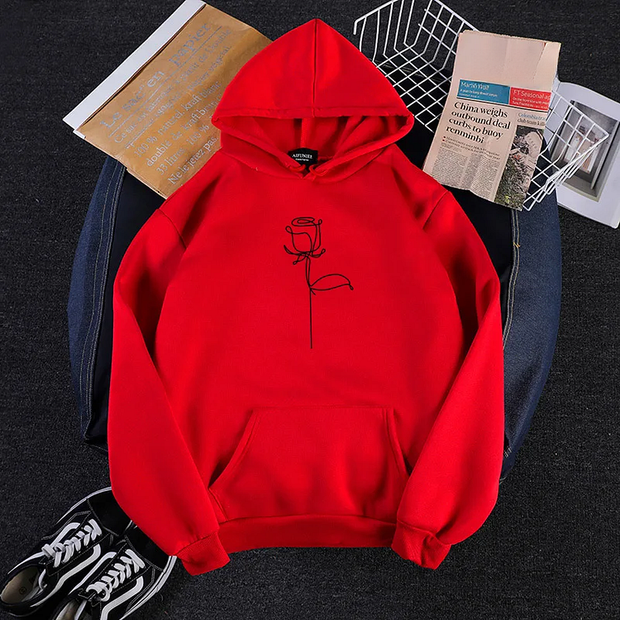 Flower Printed Premium Hoodie