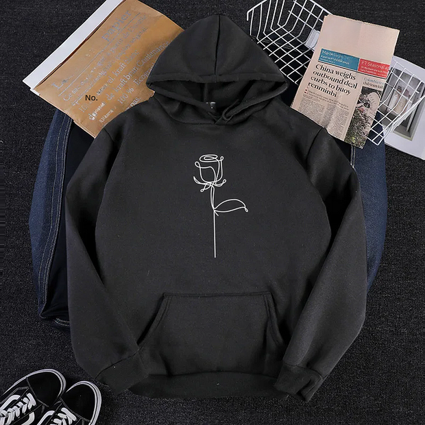 Flower Printed Premium Hoodie