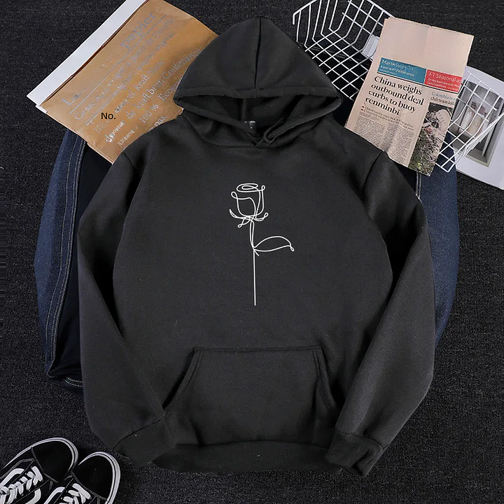 Flower Printed Premium Hoodie
