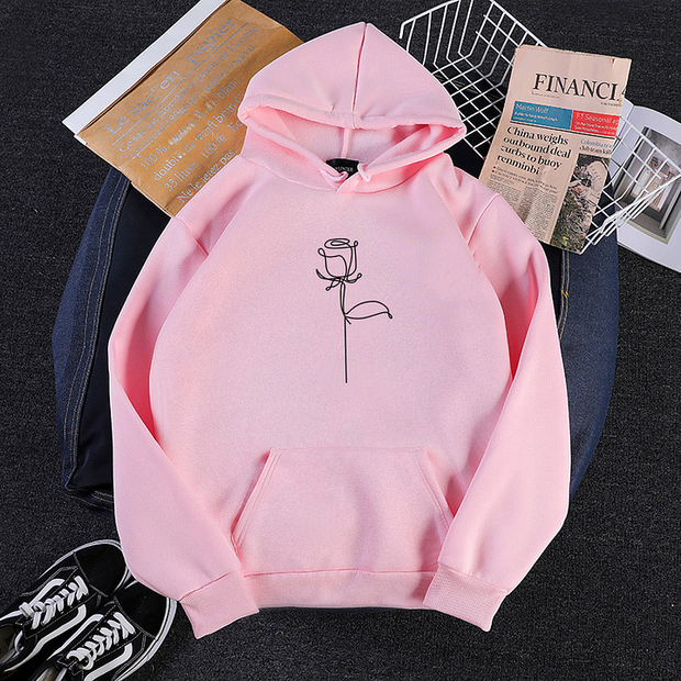 Flower Printed Premium Hoodie