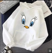 Tuety Printed Fleece Winter Hoodie