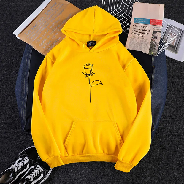 Flower Printed Premium Hoodie