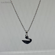 Swan Pendant Silver Crystal