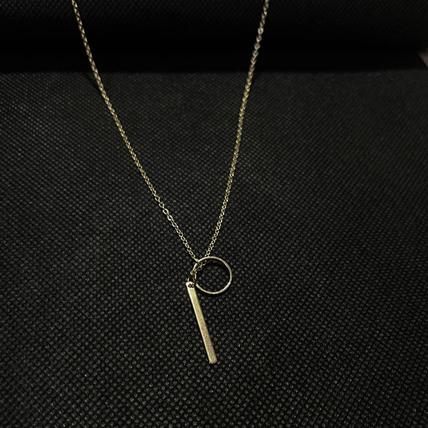 Round Stick Pendant Necklace