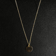 Geometric Smooth Round Women Pendant Necklace
