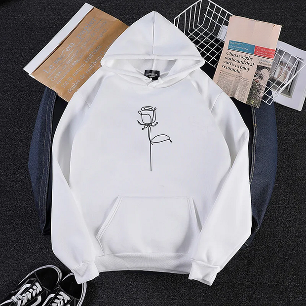 Flower Printed Premium Hoodie