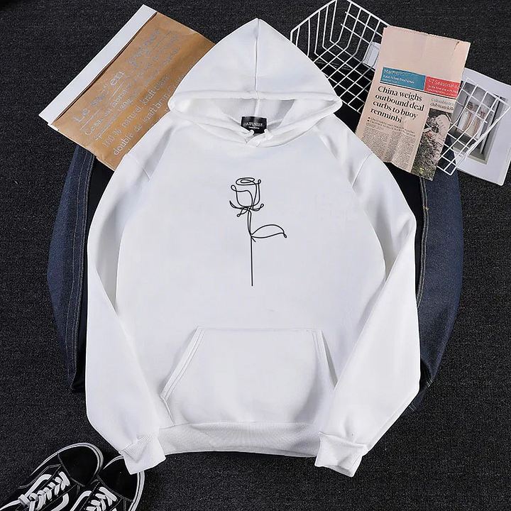 Flower Printed Premium Hoodie